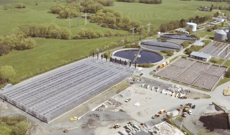 Huber Bayreuth - sludge drying greenhouse construction - Deforche - Hedafor 